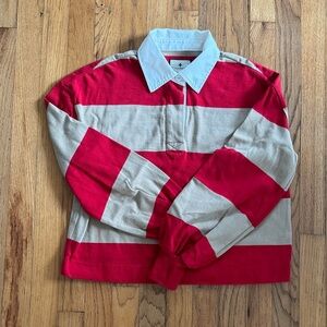 Tuckernuck Red and Beige Rugby Shirt